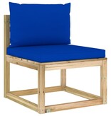 VidaXL 9-delige Loungeset met kussens geïmpregneerd grenenhout