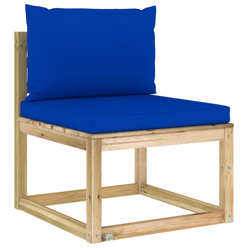 VidaXL 9-delige Loungeset met kussens geïmpregneerd grenenhout