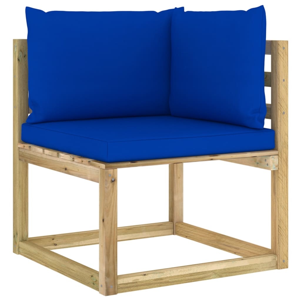 VidaXL 7-delige Loungeset met kussens geïmpregneerd grenenhout