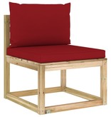 VidaXL 9-delige Loungeset met kussens geïmpregneerd grenenhout