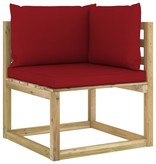 VidaXL 9-delige Loungeset met kussens geïmpregneerd grenenhout