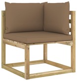 VidaXL 9-delige Loungeset met kussens geïmpregneerd grenenhout
