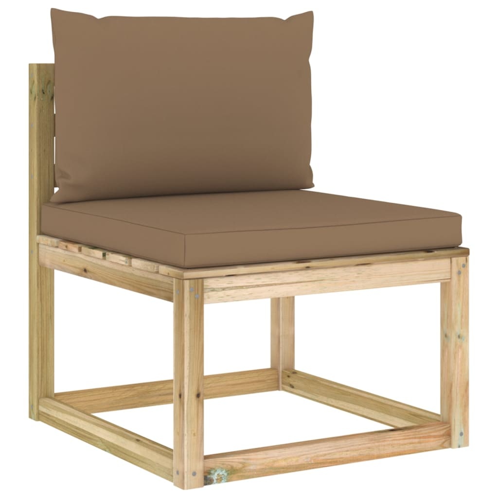 VidaXL 7-delige Loungeset met kussens geïmpregneerd grenenhout