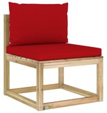 VidaXL 9-delige Loungeset met kussens geïmpregneerd grenenhout