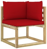 VidaXL 7-delige Loungeset met kussens geïmpregneerd grenenhout