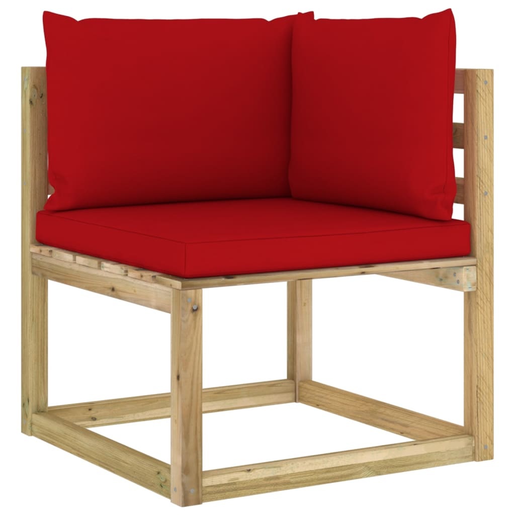 VidaXL 7-delige Loungeset met kussens geïmpregneerd grenenhout