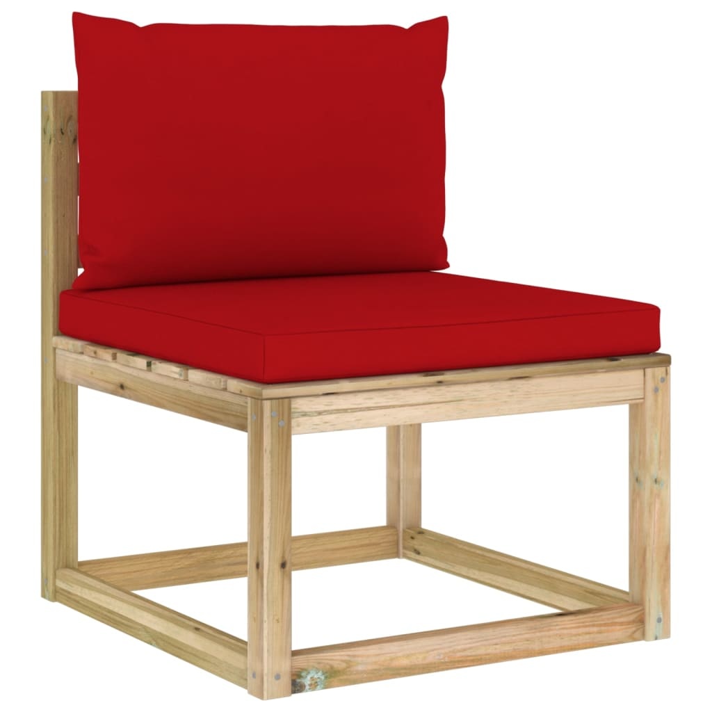 VidaXL 7-delige Loungeset met kussens geïmpregneerd grenenhout