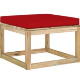 VidaXL 6-delige Loungeset met kussens geïmpregneerd grenenhout