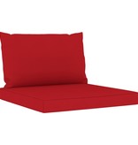 VidaXL 3-delige Loungeset met rode kussens