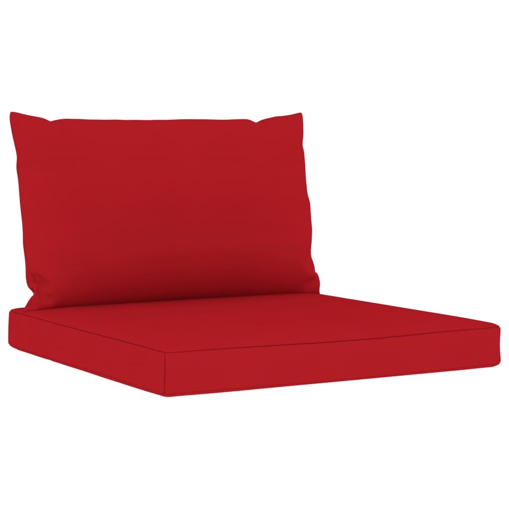 VidaXL 3-delige Loungeset met rode kussens