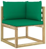 VidaXL 9-delige Loungeset met kussens geïmpregneerd grenenhout