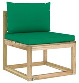 VidaXL 9-delige Loungeset met kussens geïmpregneerd grenenhout