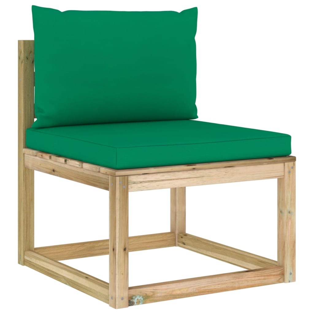 VidaXL 9-delige Loungeset met kussens geïmpregneerd grenenhout