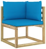 VidaXL 9-delige Loungeset met kussens geïmpregneerd grenenhout