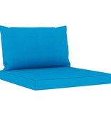 VidaXL 3-delige Loungeset met lichtblauwe kussens