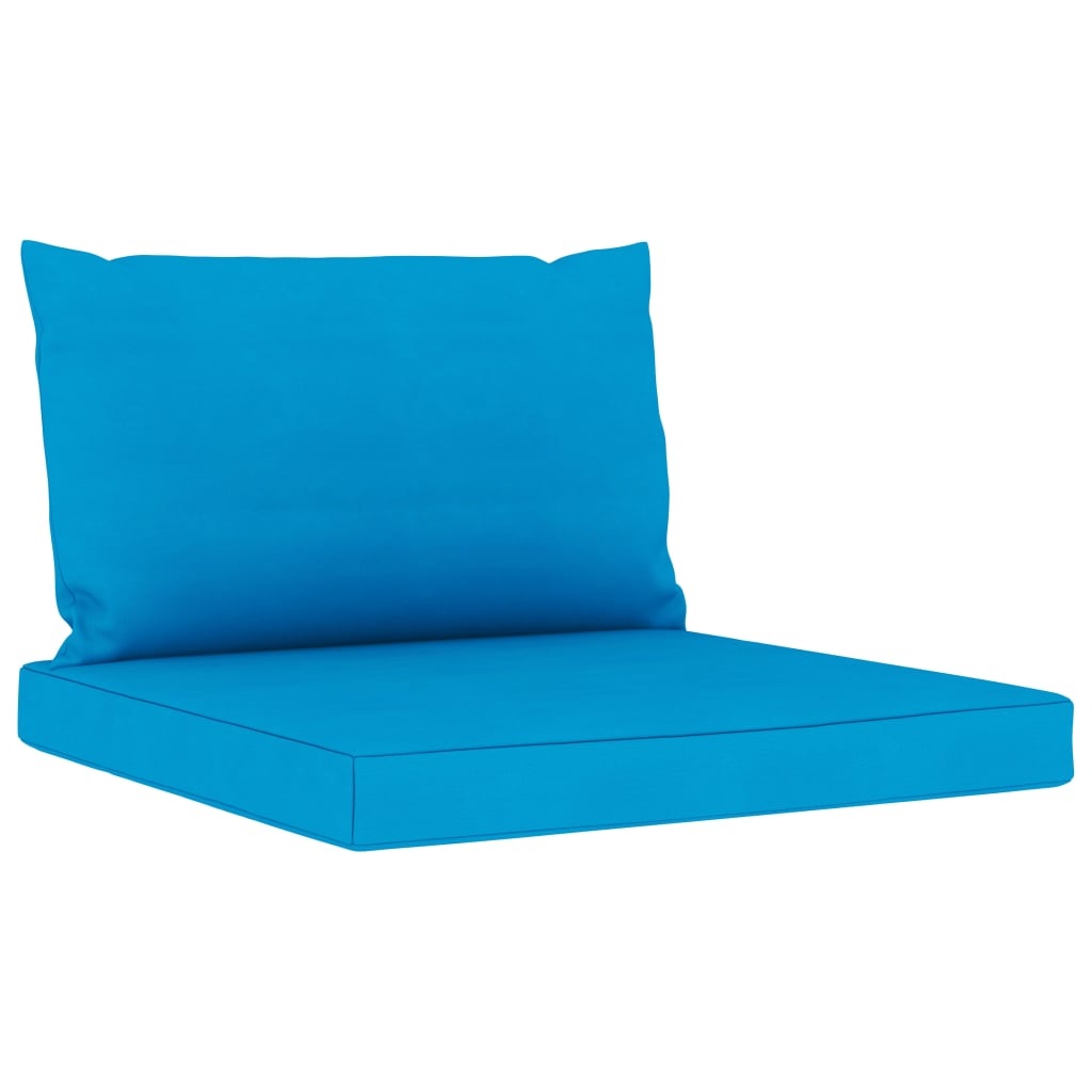 VidaXL 3-delige Loungeset met lichtblauwe kussens