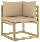 VidaXL 9-delige Loungeset met kussens geïmpregneerd grenenhout