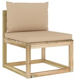 VidaXL 8-delige Loungeset met kussens geïmpregneerd grenenhout