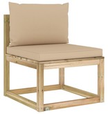 VidaXL 7-delige Loungeset met kussens geïmpregneerd grenenhout