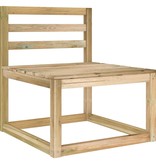 VidaXL 6-delige Loungeset met beige kussens