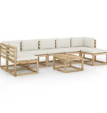 VidaXL 8-delige Loungeset met kussens geïmpregneerd grenenhout