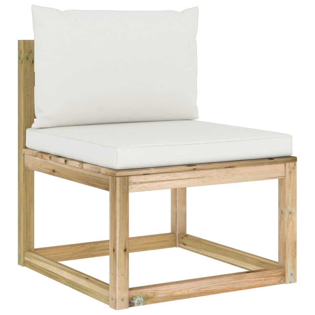 VidaXL 9-delige Loungeset met kussens geïmpregneerd grenenhout