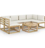 VidaXL 7-delige Loungeset met kussens geïmpregneerd grenenhout