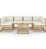 VidaXL 7-delige Loungeset met kussens geïmpregneerd grenenhout