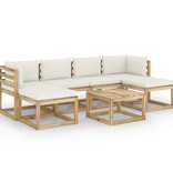 VidaXL 7-delige Loungeset met kussens geïmpregneerd grenenhout