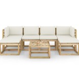 VidaXL 7-delige Loungeset met kussens geïmpregneerd grenenhout