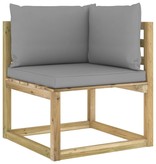 VidaXL 9-delige Loungeset met kussens geïmpregneerd grenenhout