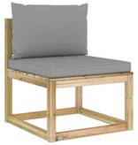 VidaXL 9-delige Loungeset met kussens geïmpregneerd grenenhout