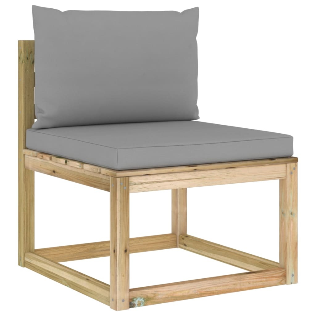 VidaXL 9-delige Loungeset met kussens geïmpregneerd grenenhout