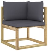 VidaXL 10-delige Loungeset met kussens geïmpregneerd grenenhout