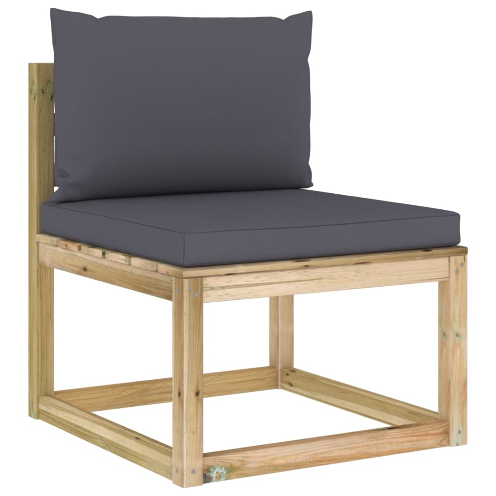 VidaXL 10-delige Loungeset met kussens geïmpregneerd grenenhout