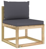 VidaXL 7-delige Loungeset met kussens geïmpregneerd grenenhout