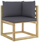VidaXL 6-delige Loungeset met kussens geïmpregneerd grenenhout