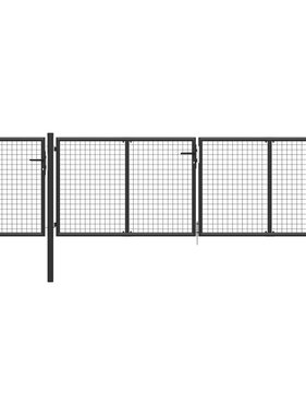 VidaXL Poort 400x75 cm staal antraciet