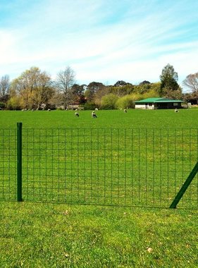 VidaXL Euro hek 25x0,8 m staal groen