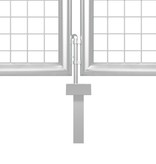 VidaXL Poort 400x75 cm staal zilverkleurig