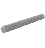 VidaXL Kippengaas 10x1,5 m staal met PVC coating grijs