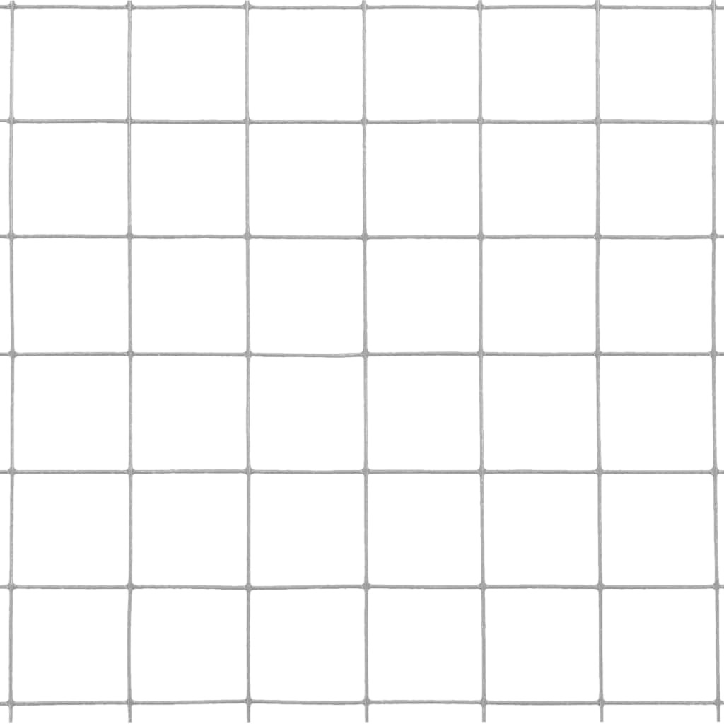 VidaXL Kippengaas 10x1,5 m staal met PVC coating grijs