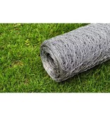 VidaXL Kippengaas 25x0,75 m gegalvaniseerd staal zilverkleurig
