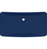 VidaXL Wastafel rechthoekig 71x38 cm keramiek mat donkerblauw