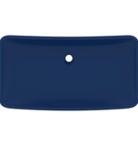 vidaXL Wastafel rechthoekig 71x38 cm keramiek mat donkerblauw