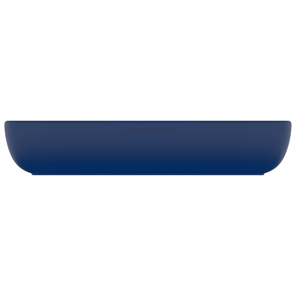 VidaXL Wastafel rechthoekig 71x38 cm keramiek mat donkerblauw