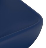 VidaXL Wastafel rechthoekig 71x38 cm keramiek mat donkerblauw