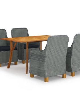 VidaXL 5-delige Tuinset lichtgrijs