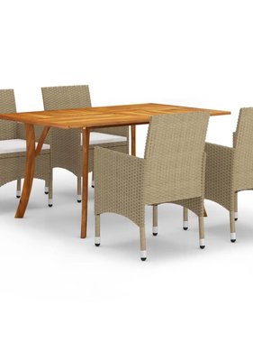 VidaXL 5-delige Tuinset beige
