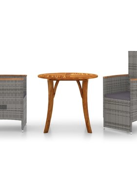 VidaXL 3-delige Tuinset grijs